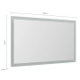 Posseik LED Spiegel 100x53cm mit Touch, Badspiegel mit Beleuchtung.