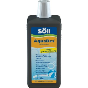 Söll AquaDes 1 l Pool Desinfektion: Wirkt gegen Bakterien, Pilze und Sporen im Pool.