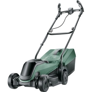 Bosch Akku-Rasenmäher CityMower 18-300 mit Fangkorb, Akku inklusive.