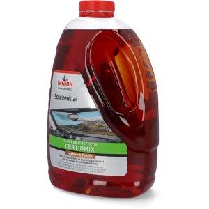 Nigrin Scheibenklar Fertigmix Leather & Cookie, 3 Liter Gebinde für klare Sicht beim Autofahren.