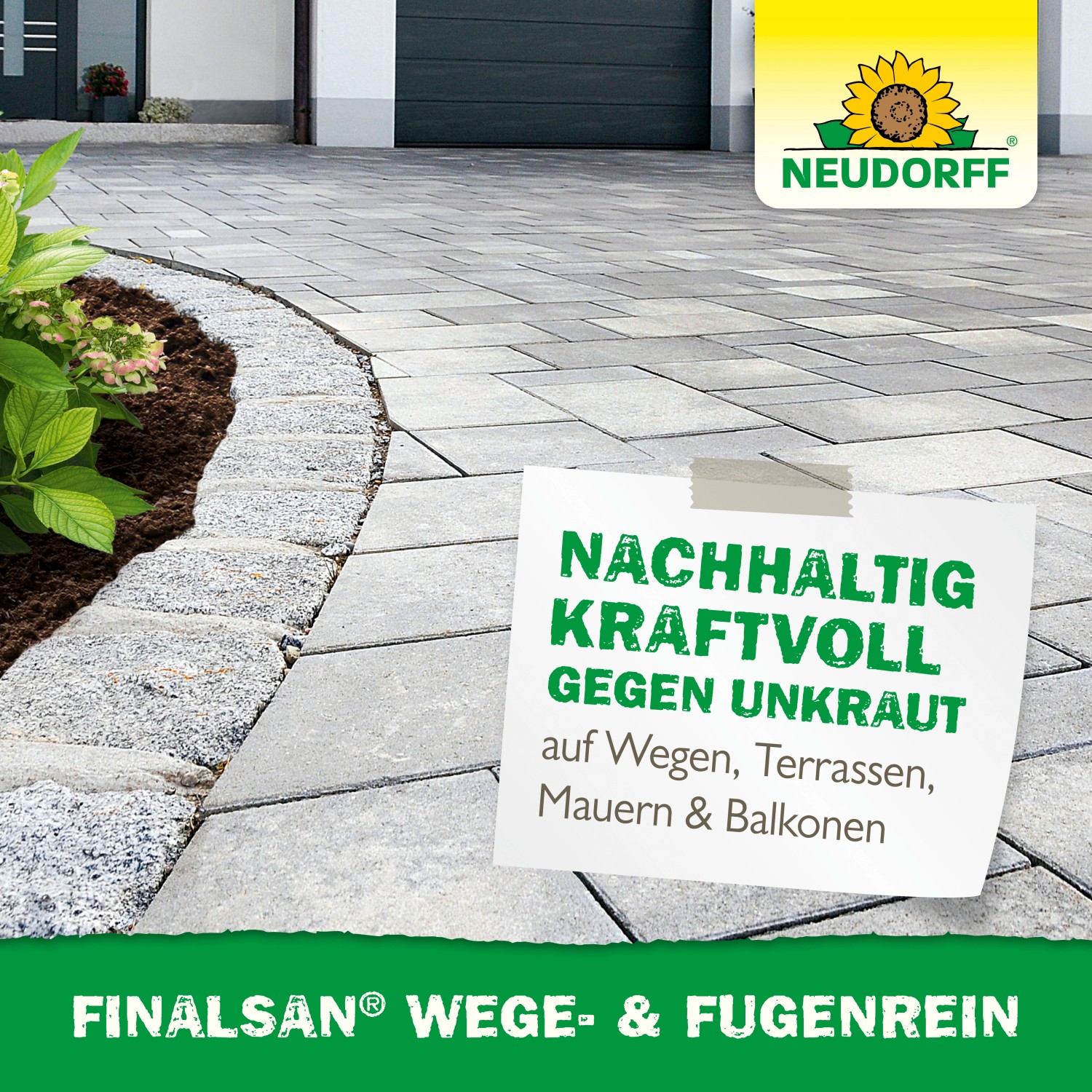 Neudorff Finalsan Wege- und Fugenreiniger 1l für saubere Pflasterflächen.