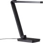Schwarze LED-Tischlampe Tori von Brilliant mit Touchdimmer, ideal für den Schreibtisch.