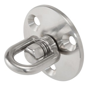 Conacord Wirbel-Deckenplatte aus Edelstahl, 15x13x6,1cm, für sichere Deckenbefestigung.