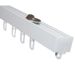 Gardinia Aluminium-Vorhangschienen-Set Luna 1-läufig Weiß 230 cm