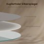 Schichtaufbau des Emke ovalen Wandspiegels: Kupferfreier Silberspiegel mit Pulverlackierung, SilberReflexion, Floatglas.