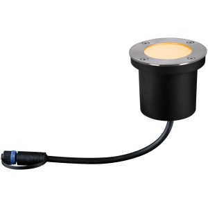Paulmann LED Bodeneinbaustrahler Floor Plug & Shine, Ø 9,8cm, für den Außenbereich, warmweißes Licht.