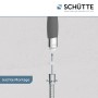 Schütte Handbrause Vital Chrom, Montage-Darstellung mit Brauseschlauch.
