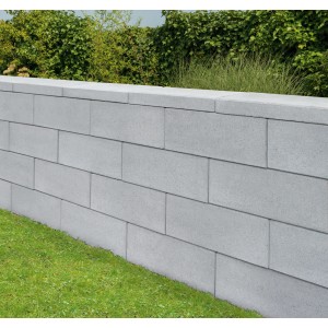 Graue Diephaus Mauer aus Patea Quarz Mauersteinen mit Glimmer, 45x22,5x16,5 cm.