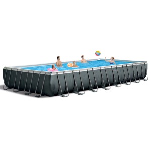 Intex Frame Pool-Set Ultra Quadra XTR 975 cm x 488 cm x 132 cm Grau