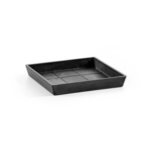 Ecopots Untersetzer Rotterdam, eckig, dunkelgrau, 38,5 cm. Für Innen- und Außenbereich.