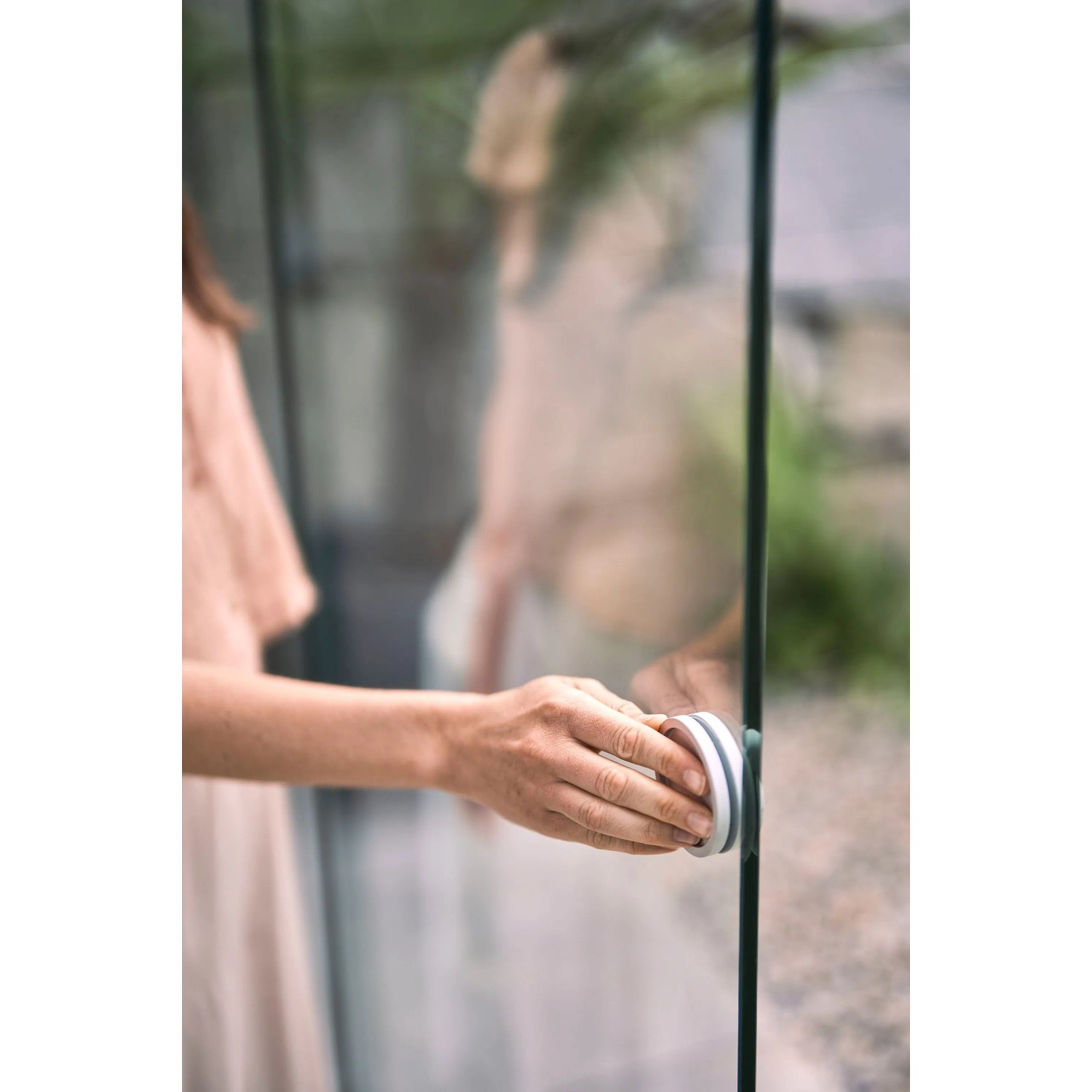 Biohort Glasschiebewand Klarglas 5 m Weiß_6