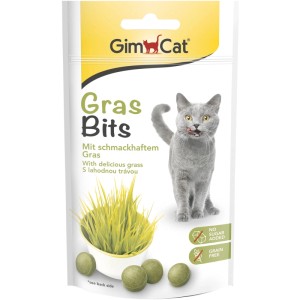 Gimcat Grasbits 40g: Katzenleckerli mit Gras, ohne Zucker und Getreide.