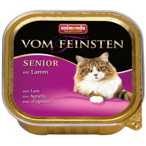 Vom Feinsten Senior Katzen-Nassfutter Lamm, Alleinfutter für Katzen ab 7 Jahren.
