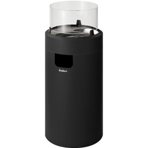 Enders Feuerstelle Nova LED M Black-Chrome mit Glaszylinder für stimmungsvolle Abende.