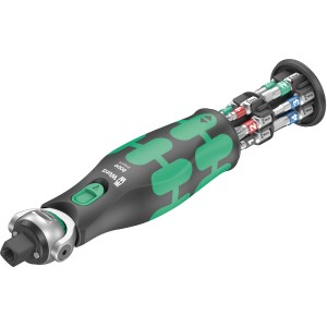Wera Zyklop Pocket 1 Set, 13-teilig. Kompaktes Knarren-Set mit Bit-Magazin für Schraubarbeiten.