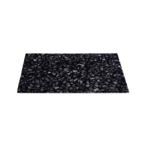 Schwarze Schöner Wohnen Fußmatte Orlando Terrazzo, 50x70 cm, für Innen- und Außenbereiche.