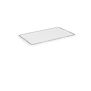 Transparenter Santos Box Deckel M-XXL mit Dichtung für staubfreie Aufbewahrung.