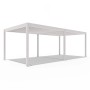 Weide Elektrische Pergola Deluxe aus sandfarbenem Aluminium, 3,6x7,2m, mit verstellbarem Lamellendach und LED.