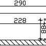 Technische Zeichnung: Skan Holz Holzunterstand Paul 2, Maße 290x126 cm, Kaminholzregal.