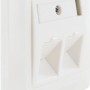 Schwaiger Keystone Anschlussdose für Unterputzmontage, reinweiß.