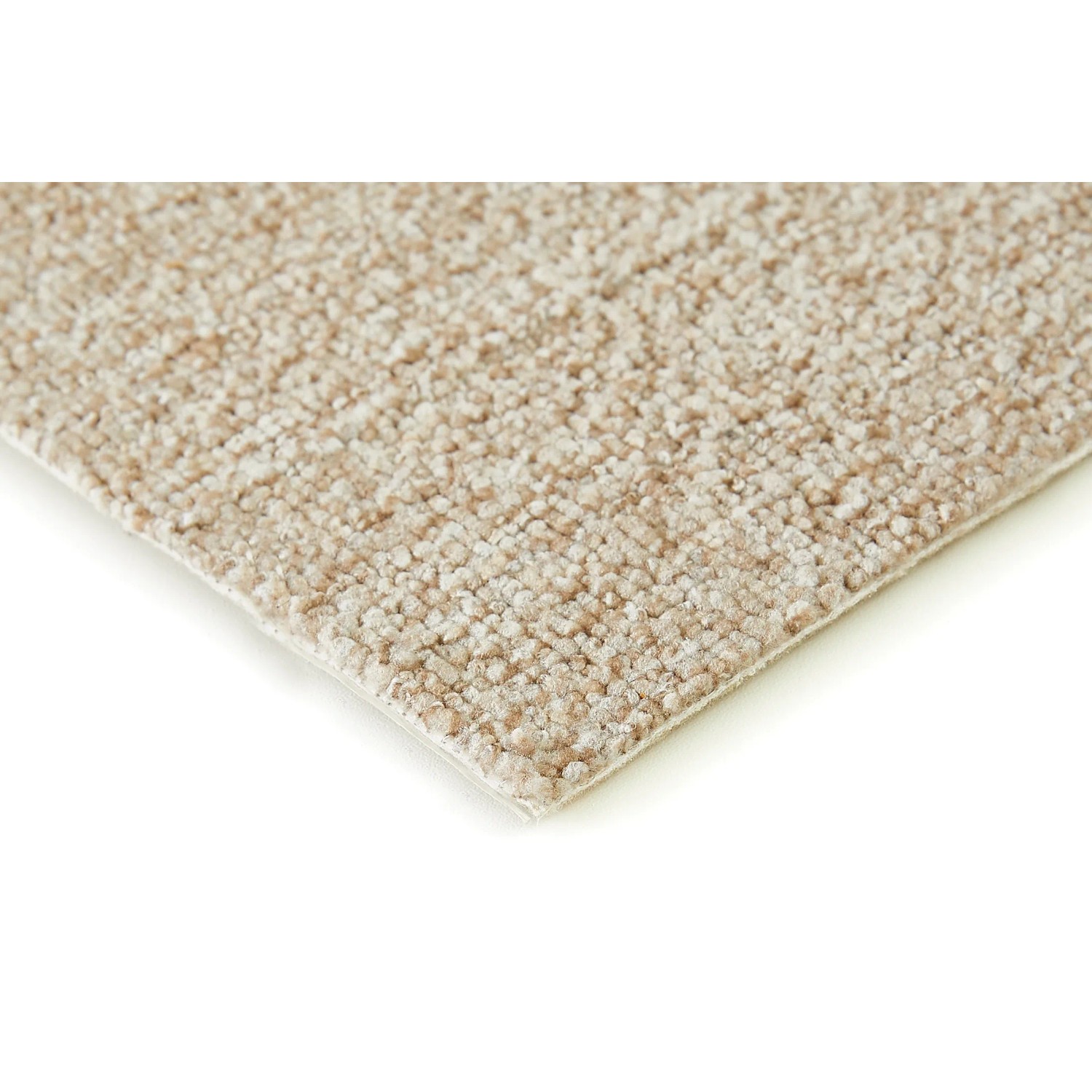 Nahaufnahme: Andiamo Teppichboden Alvar Vlies, hellbeige Meterware, Schlingenpol.