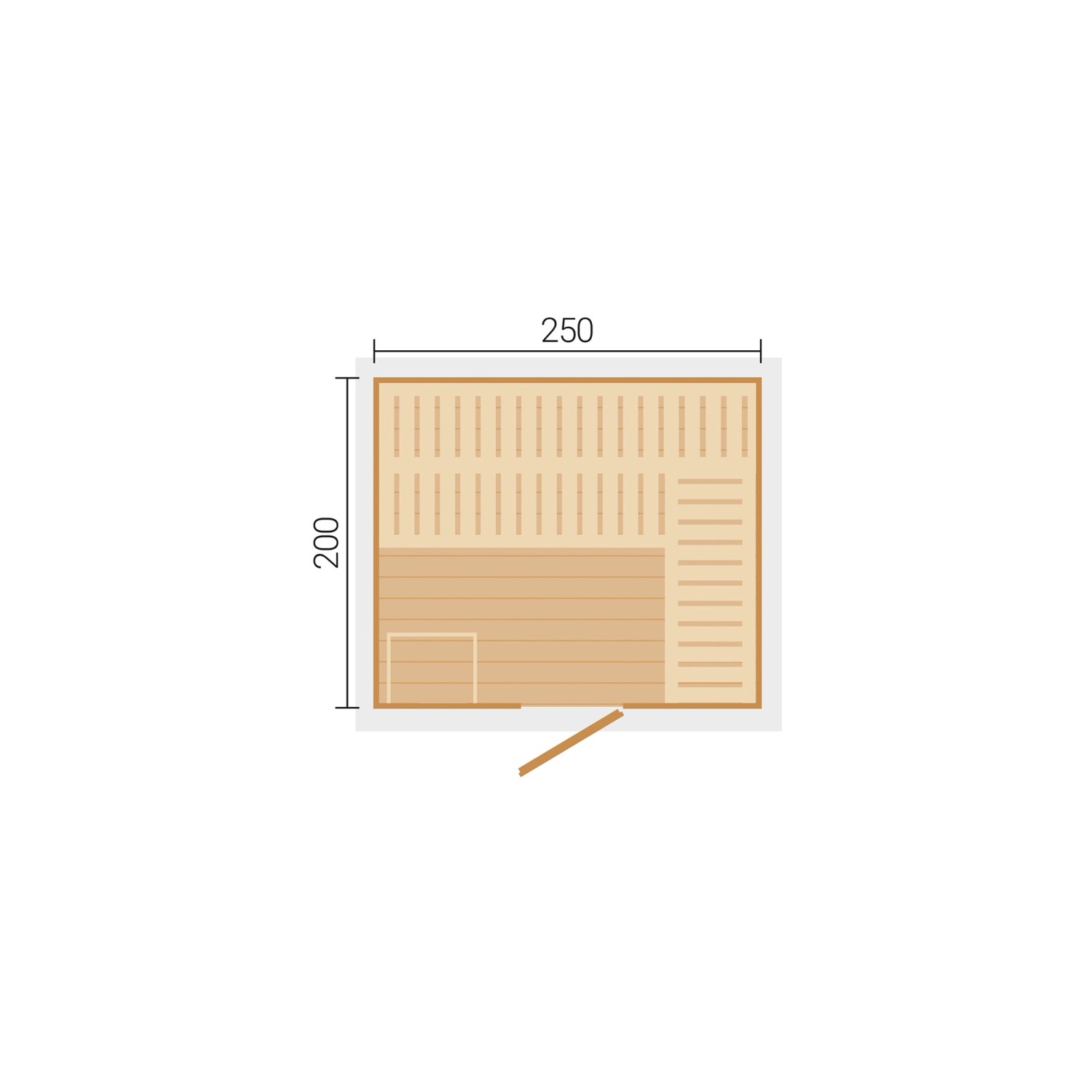 Weka Saunahaus Kaapi 4 ohne Ofen Natur_3