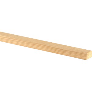 Flachleiste aus Lärche, 12,5x18,7x2000mm, ideal für Bastelarbeiten.