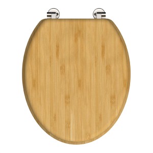 Schütte WC-Sitz Bambus Natural Bamboo, O-Form, Aufsicht.