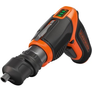 Black+Decker Akkuschrauber mit Exzenter-Aufsatz CSOA2 für randnahes Schrauben.