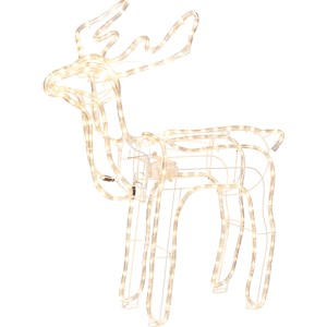 OBI LED-Rentierfigur, warmweiß leuchtend, mit Geweih. Perfekt für Weihnachtsdekoration im Außenbereich und Eingang.