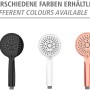 Wenko Duschkopf Young in Weiß, Schwarz und Roségold mit 5 Strahlarten.