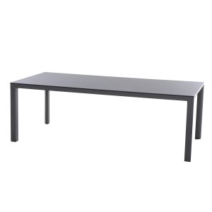 Rechteckiger Siena Garden Gartentisch Silva, 100x220 cm, mit Ferrostone-Tischplatte und robustem Aluminiumgestell.