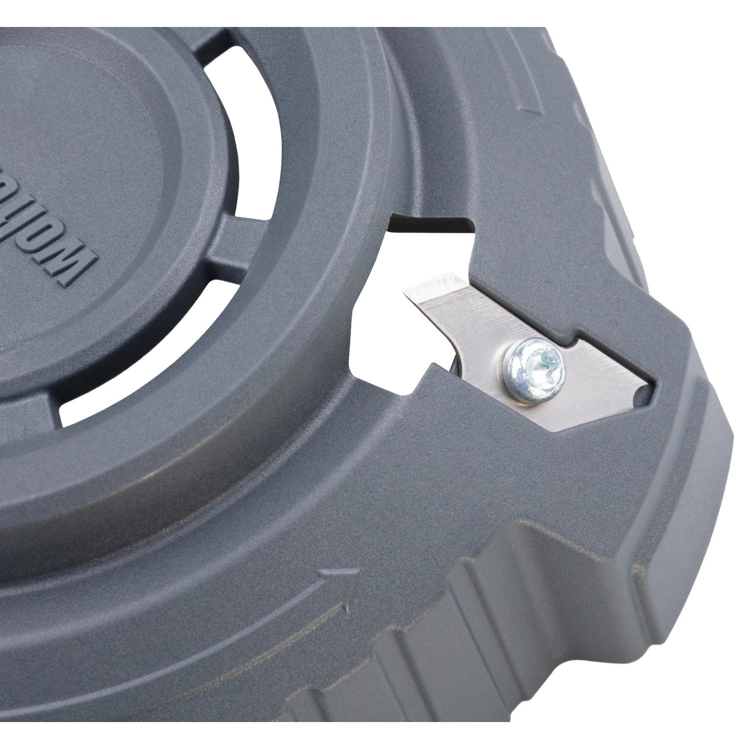 Detailaufnahme: Wolfcraft Lochrandsenker Ø 68 mm für Gipskarton mit scharfer Klinge.