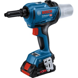 Bosch Professional Akku-Nietpistole GRG 18 V-16 C in L-Boxx, blau/schwarz, für Nietarbeiten.