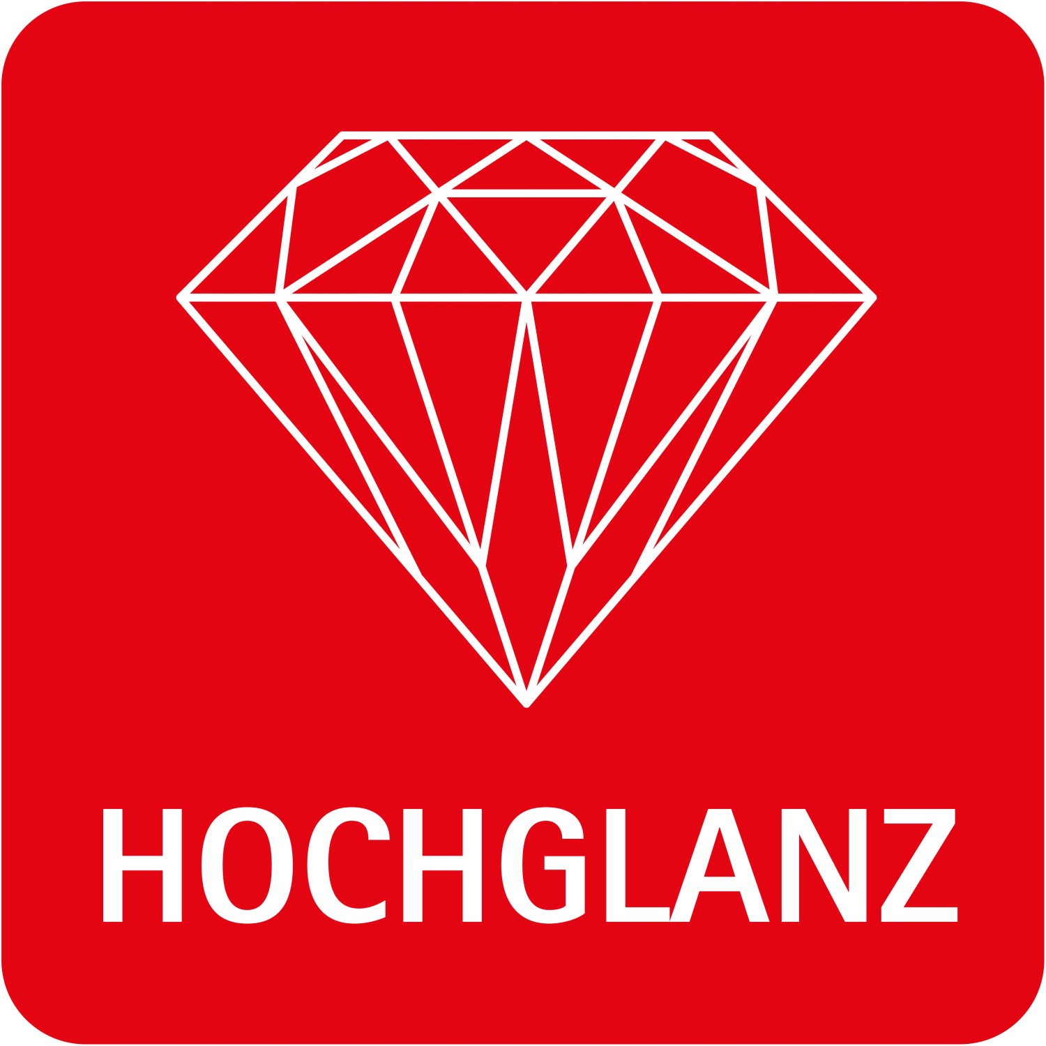 Symbol für Hochglanz-Optik der Schulte Duschrückwand DecoDesign Kalkstein-hell.