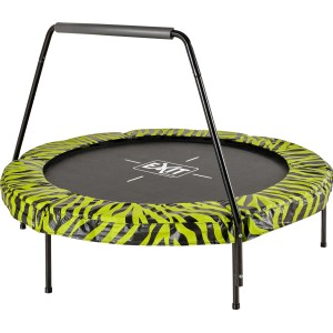 EXIT Tiggy Junior Trampolin, schwarz-grün, Ø140cm mit Bügel. Gartentrampolin für Kinder.