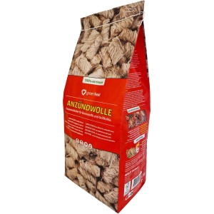 Greenheat Feuerwolle im 1,5 kg Papiersack, Anzünder für Kamin, Grill & Ofen.