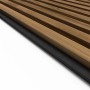 Denpanels Akustikpaneel Nordic Outdoor mit Thermoholz und schwarzem Filz.