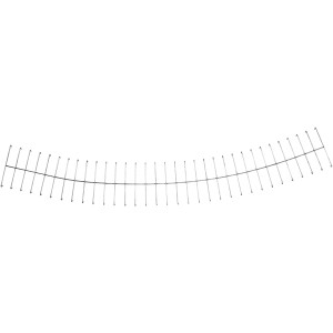 Gabionen-Hochbeet Abdeckgitter 4er-Set, 80x10cm, aus verzinktem Stahldraht.