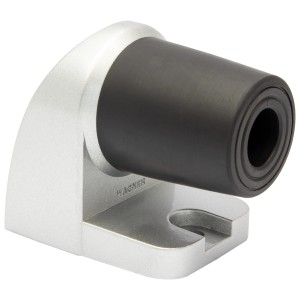Wagner Bodentürstopper EH5000 aus Aluminium mit schwarzem Gummi-Anschlag zum Schrauben.