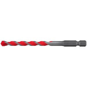 Fischer Universalbohrer D-U HEX 6x100 mm mit roter Spirale und Sechskantschaft. Für Beton, Holz, Fliesen.