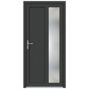 Nebeneingangstür K511 Kunststoff Innen Weiß / Außen Anthrazit 88 x 198 cm DIN L