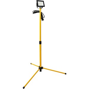 LED's Work LED-Arbeitsleuchte mit gelbem Stativ, 30 W, 4000 K, IP54.