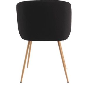 Kayoom Celina Polsterstuhl 2er-Set, schwarz, mit Holzbeinen.