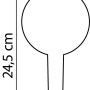 aquaSu Handbrause Tola, Chrom, Maße: Durchmesser 11,5 cm, Länge 24,5 cm.