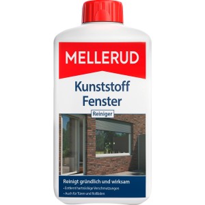 Mellerud Kunststofffenster-Reiniger 1 l Flasche für Fenster, Türen und Rollläden.