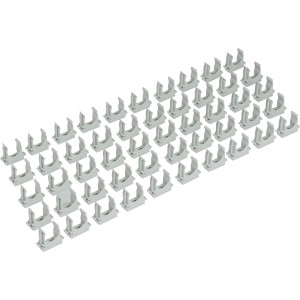 50 graue Klemmschellen EN 20 zur Befestigung von Leerrohren.