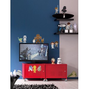 Komar Deko-Sticker Star Wars Heroes, Wandtattoo mit bekannten Charakteren im Kinderzimmer.