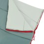 Geöffneter grauer CAMPSITE Schlafsack (190x72cm) für 15-25°C mit rotem Reißverschluss. Camping & Outdoor Zubehör.