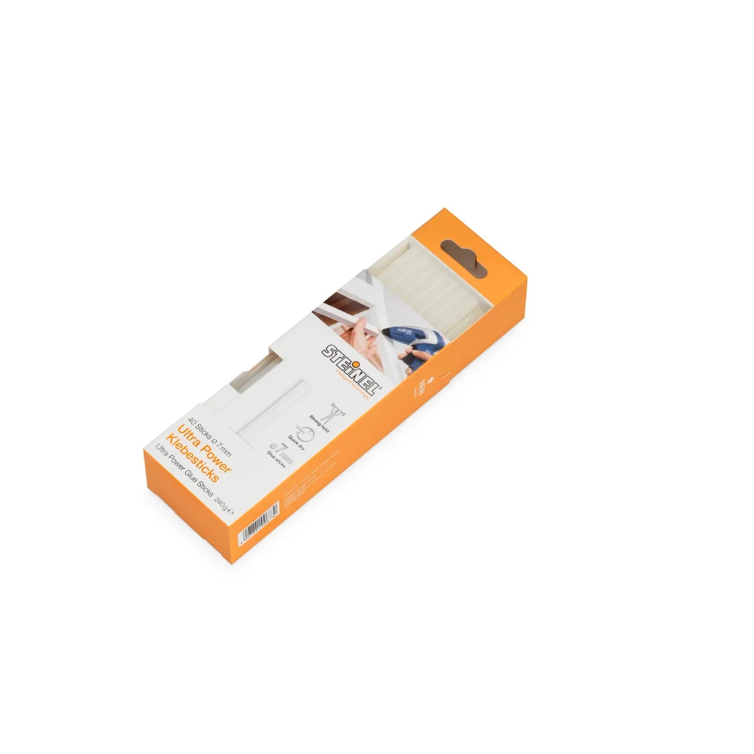Steinel Heißklebesticks Ultra Power, 40 Stück, Ø 7 mm im Karton.